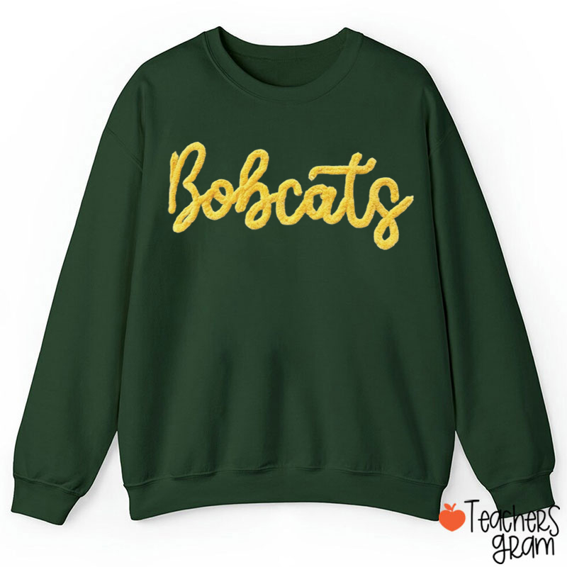 Personalized Team Name Chenille Yarn Game Day Teacher Sweatshirt