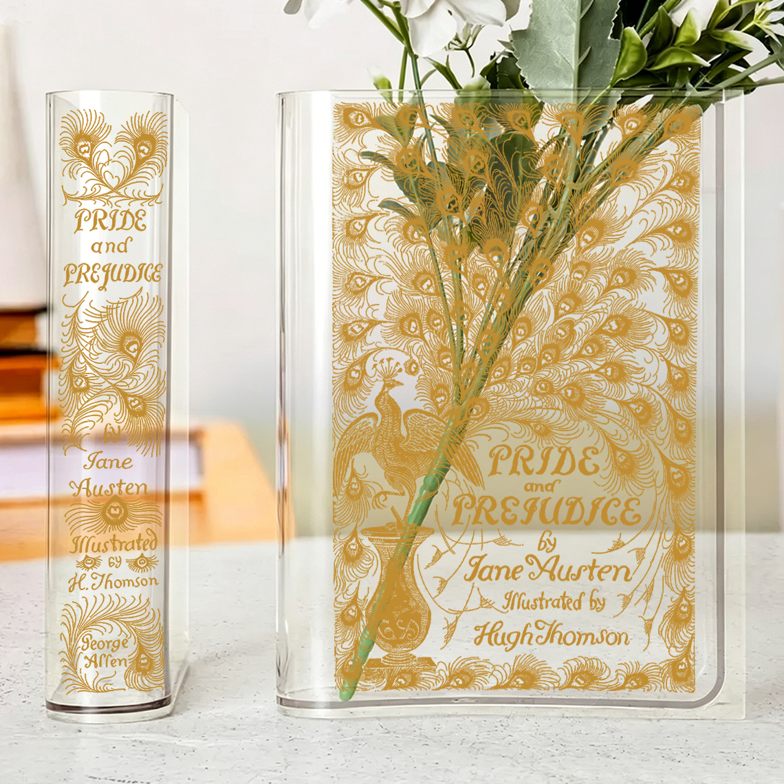 Book Lover Acrylic Teacher Book Vase