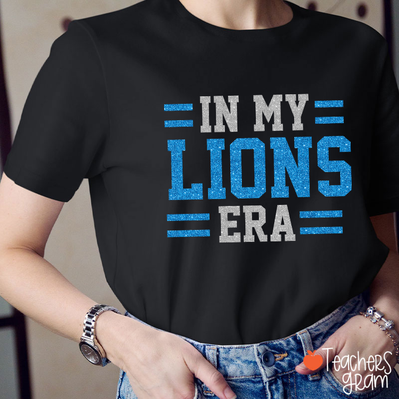 Personalized Mascot Glitter In My School Spirit Era Teacher T-Shirt