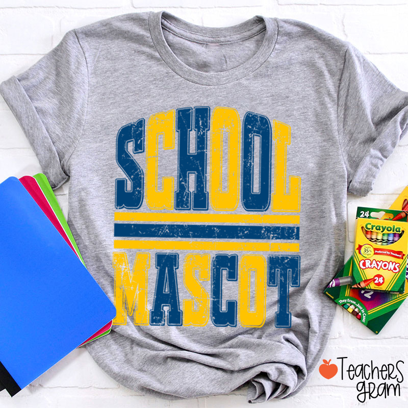 Personalized Sport Distressed Striped Teacher T-Shirt