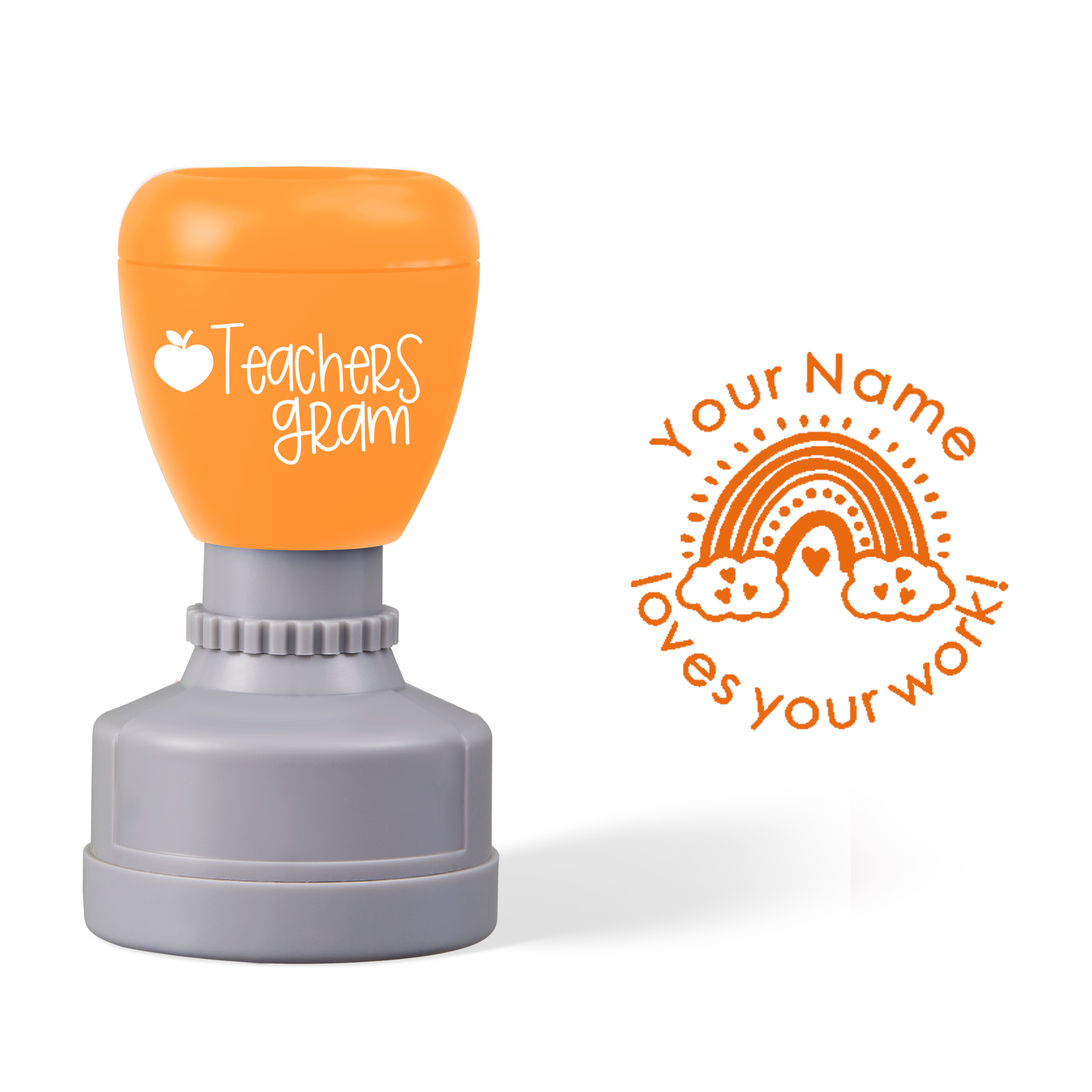 Personalized Name Love Your Work Teacher Stamp
