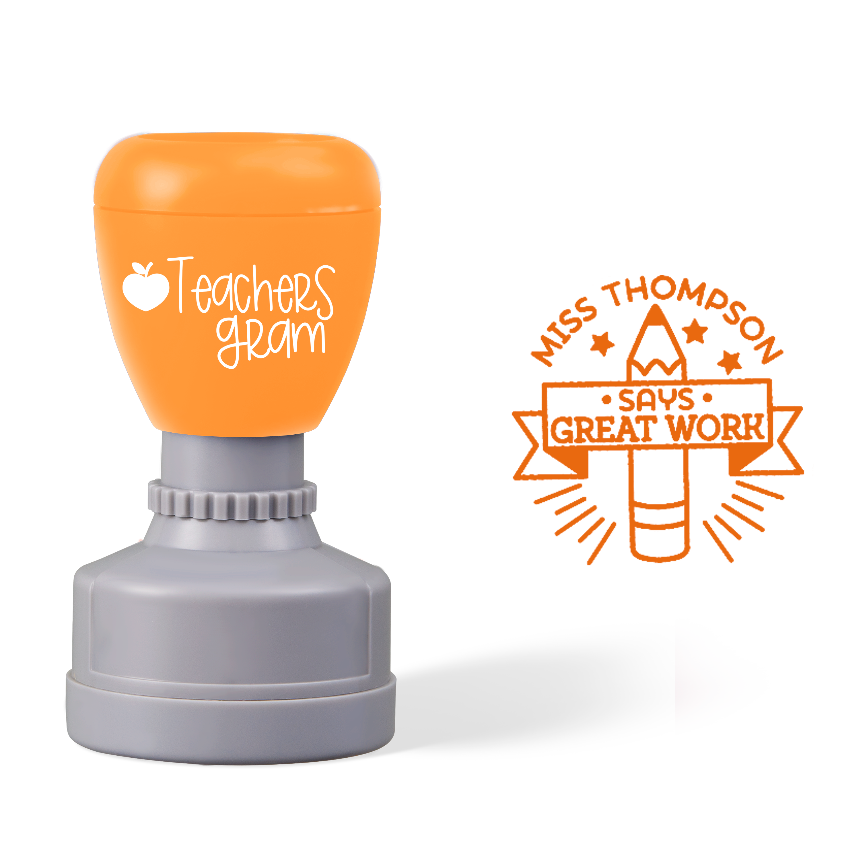 Personalized Your Teacher Says Great Work Teacher Stamp