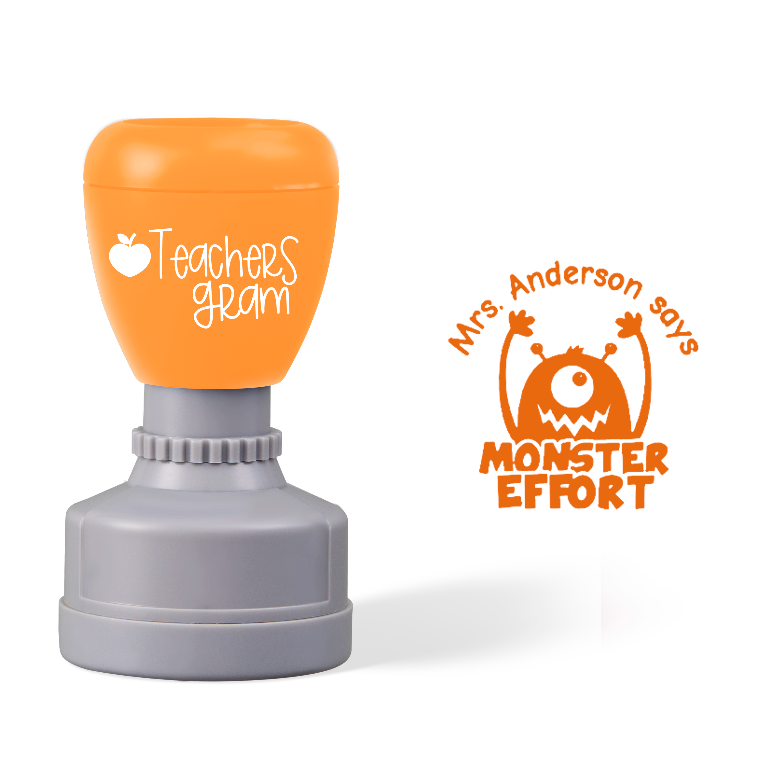 Personalized Says Monster Effort Teacher Stamp