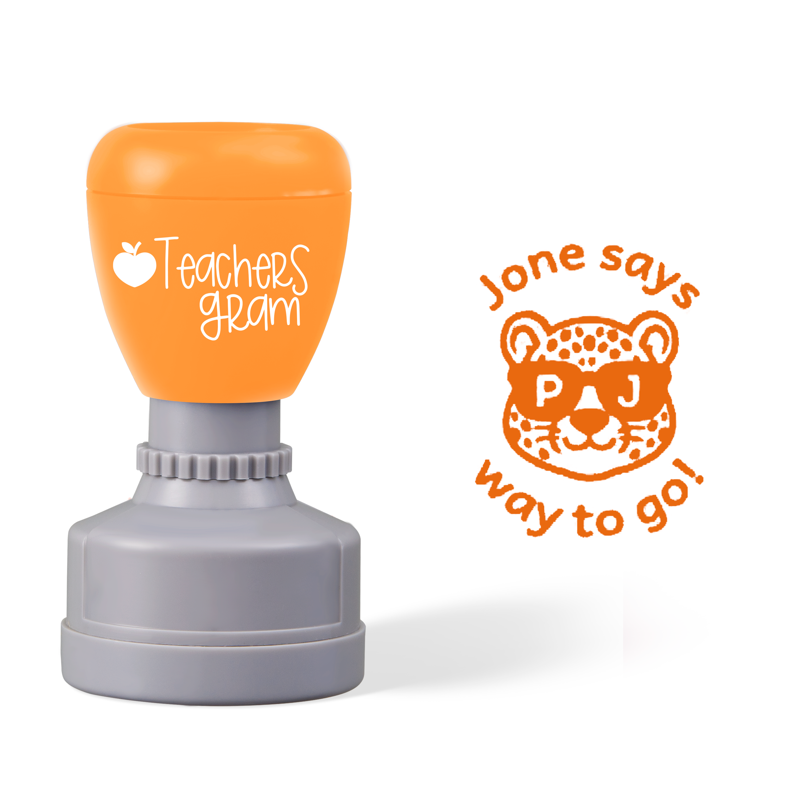Personalized Name Jone Says Way To Go Teacher Stamp