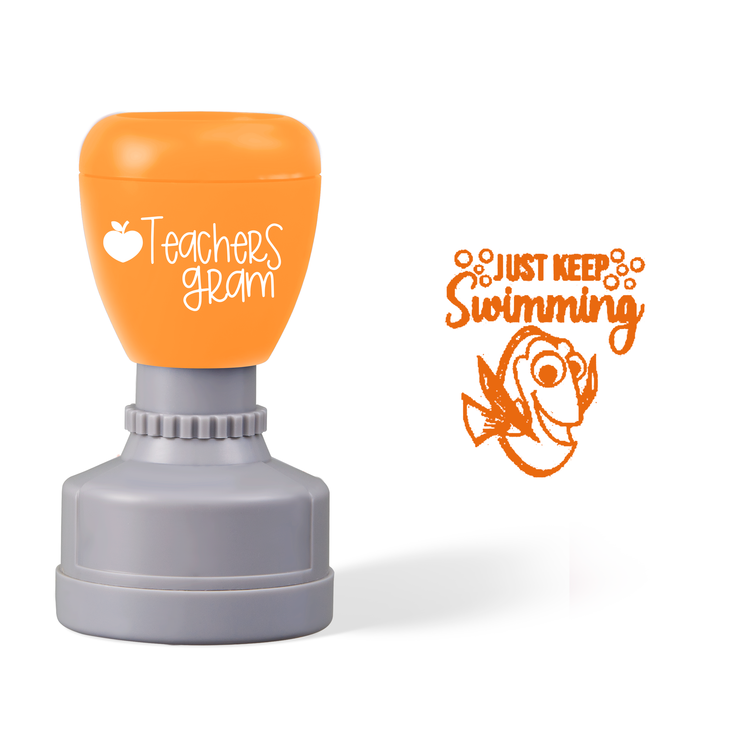 Personalized Name Just Keep Swimming Teacher Stamp