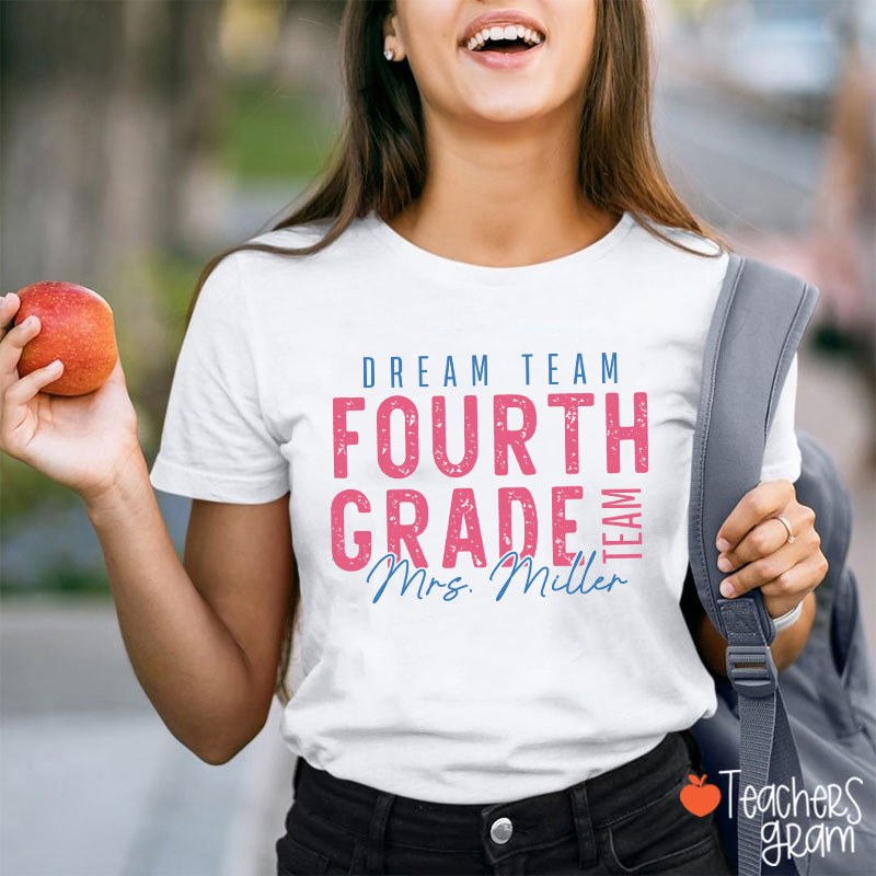Personalized Grade School Supply Teacher T-Shirt