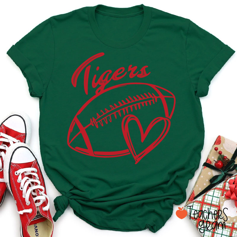 Personalized Mascot Name Sport Graphic Teacher T-Shirt