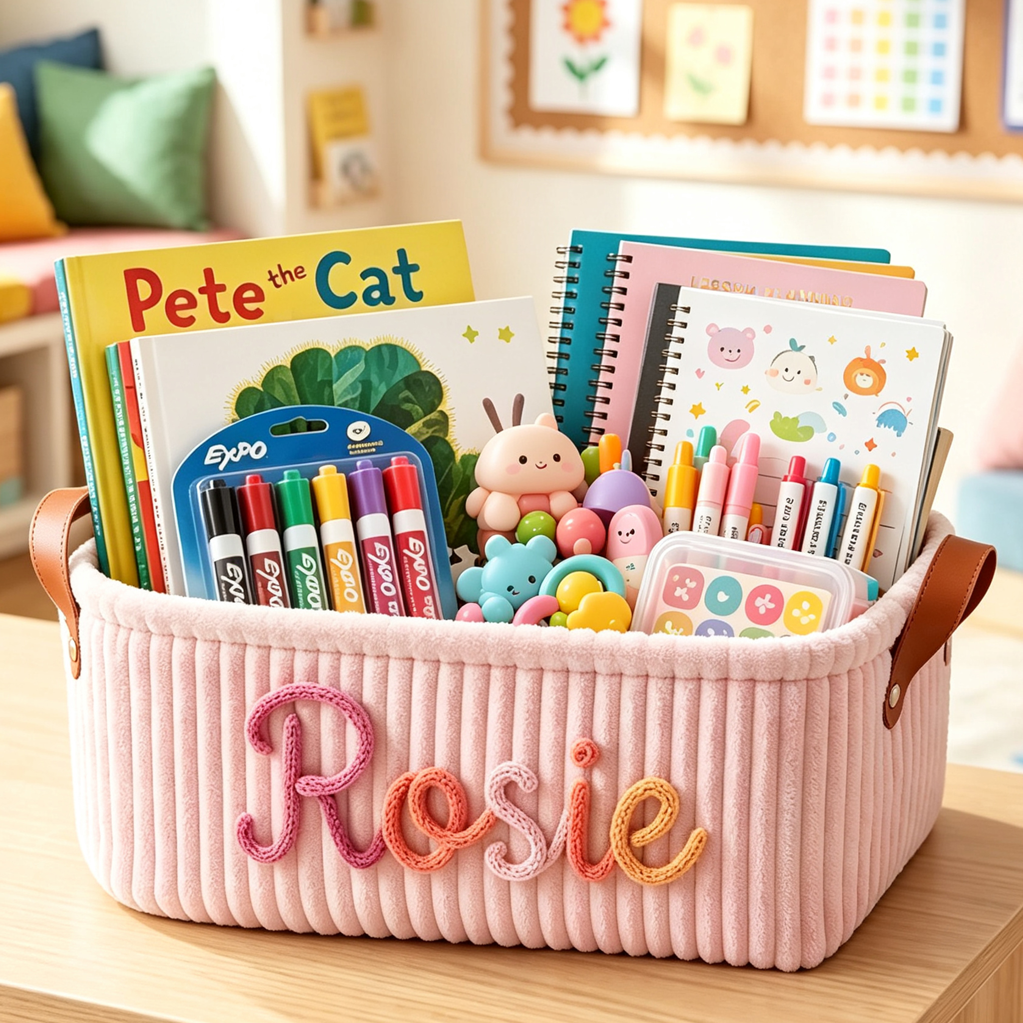 Personalized Corduroy Storage Basket