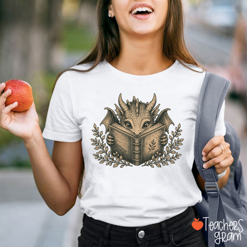 Reading Dragon Teacher T-Shirt