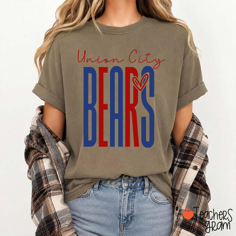 Personalized Mascot Heart Teacher T-Shirt