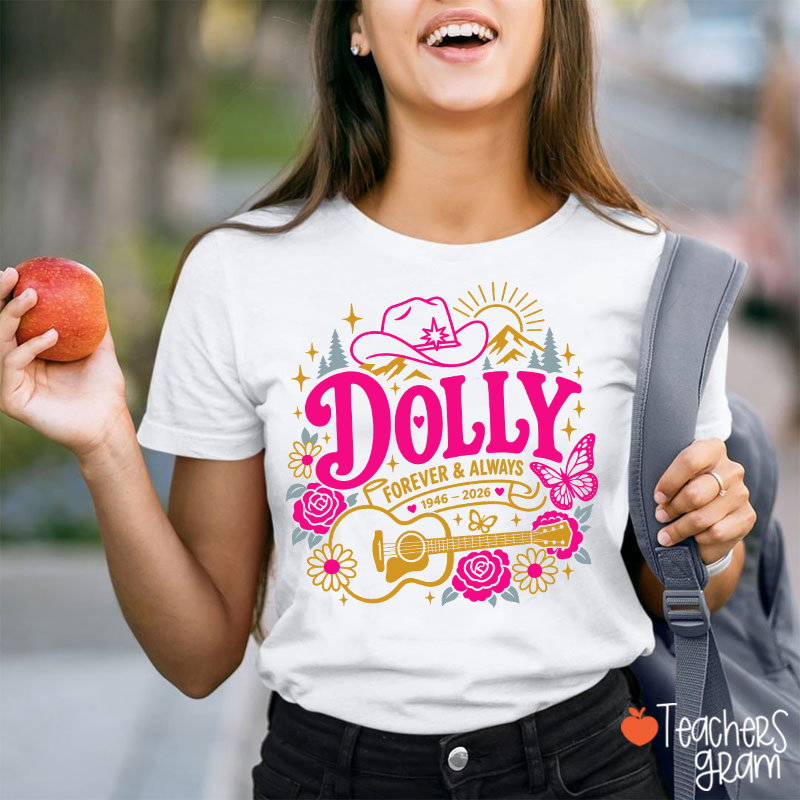 Dolly Forever Always Western Floral Teacher T‑Shirt