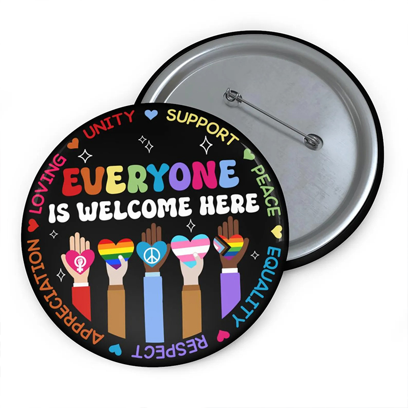 Everyone Is Welcome Here Teacher Pinback Button