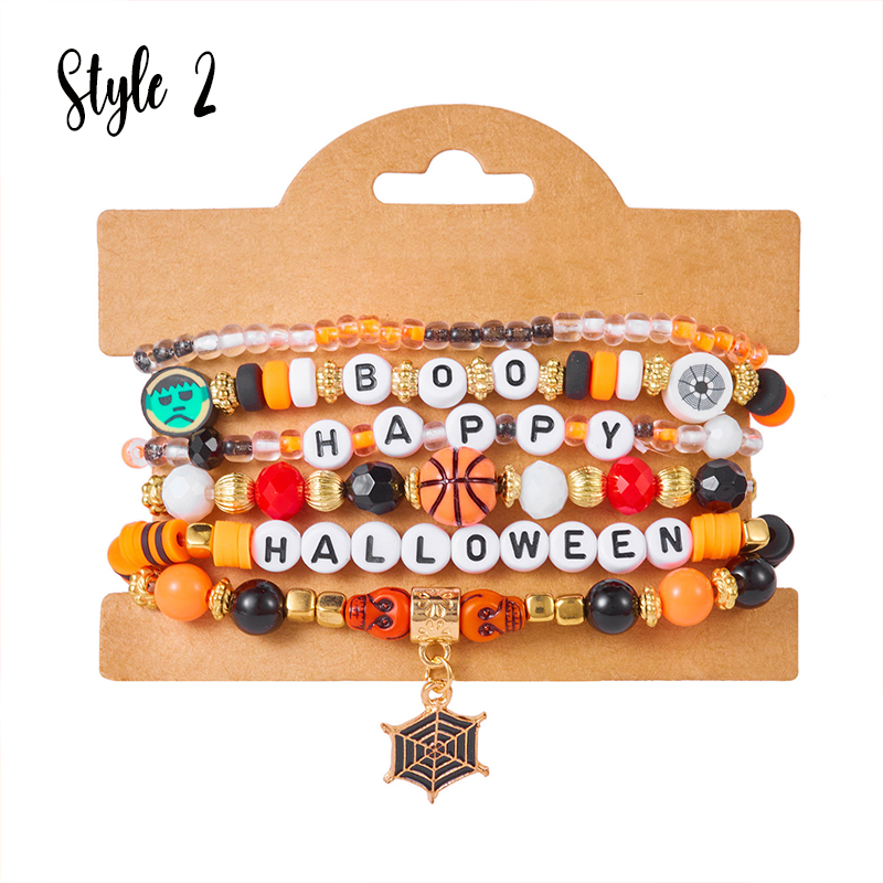 Halloween Pumpkin Ghost Teacher Metal Bracelet