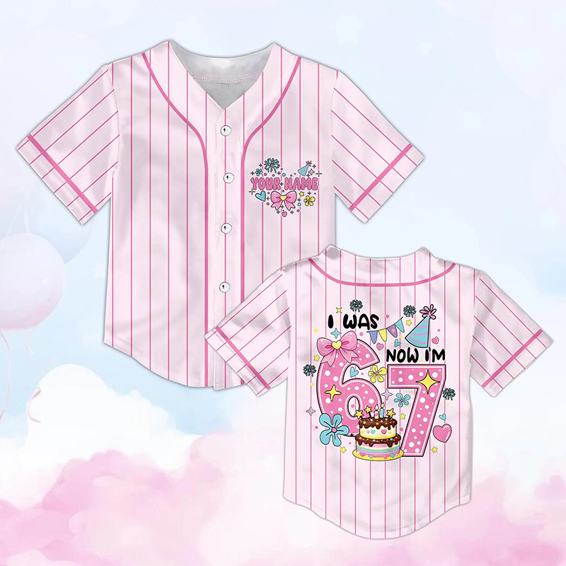 Personalized I Was 6 Now I'm 7 Meme Class Baseball Jersey