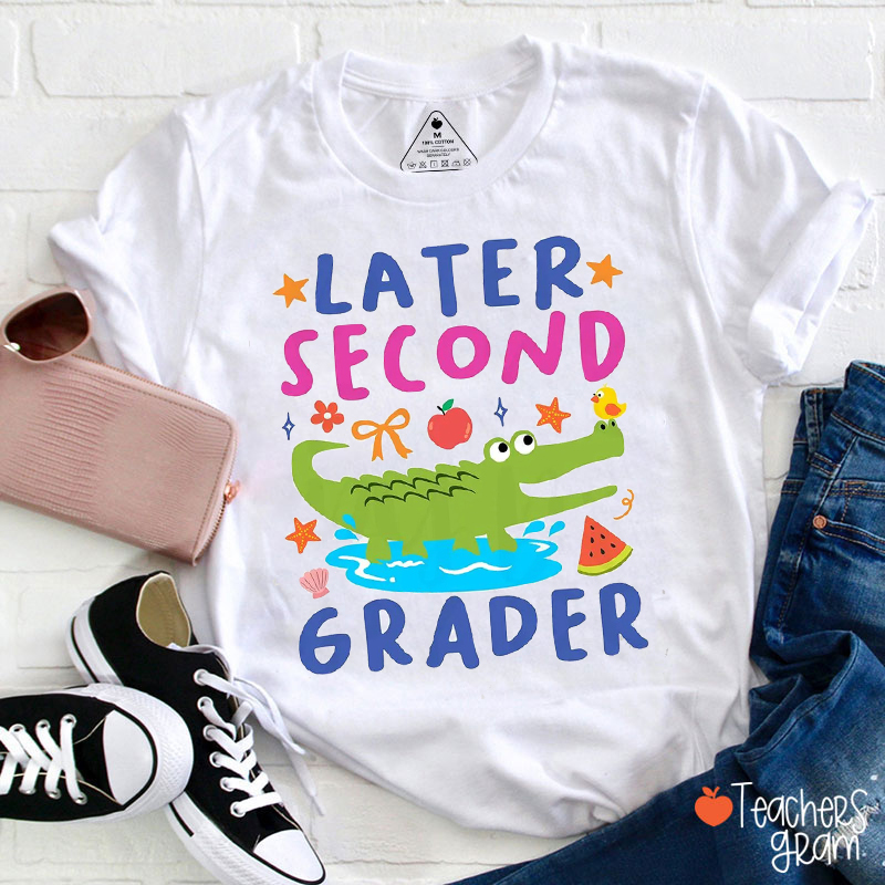 Personalized Grade Later Cute Alligator Teacher T-Shirt