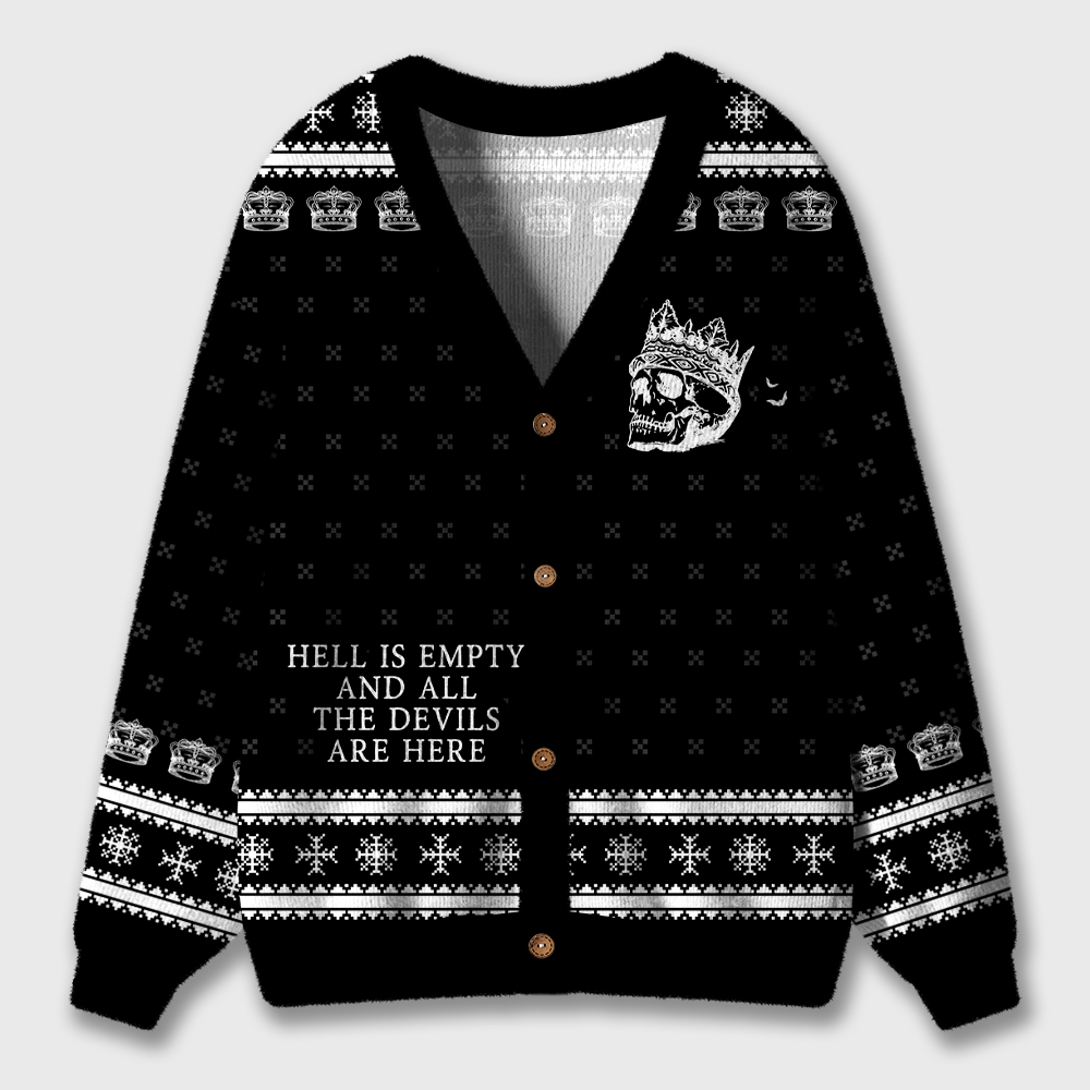 Hell Is Empty And All The Devils Are Here Teacher Ugly Cardigan Sweaters