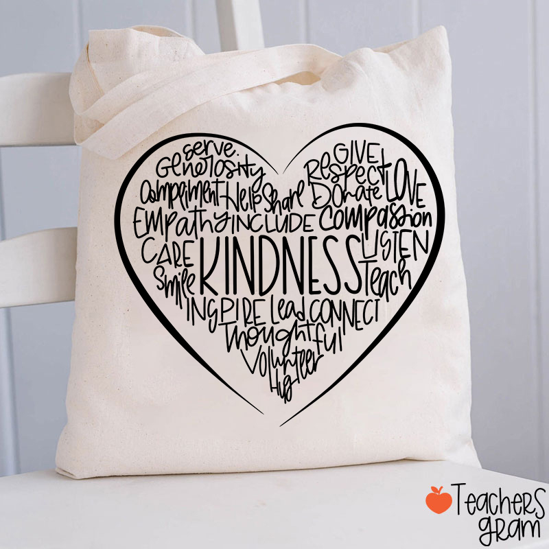 Kindness Teach Smile Teacher Tote Bag