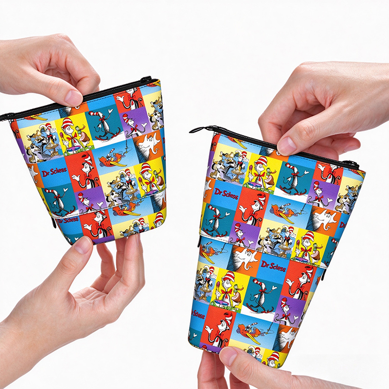 Hat Cat And The Elephant Teacher Pop-Up Standing Pencil Case