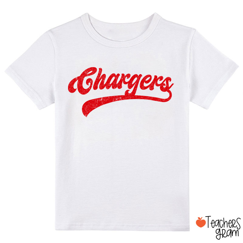 Personalized Mascot Washed And Distressed Print Class T-Shirt