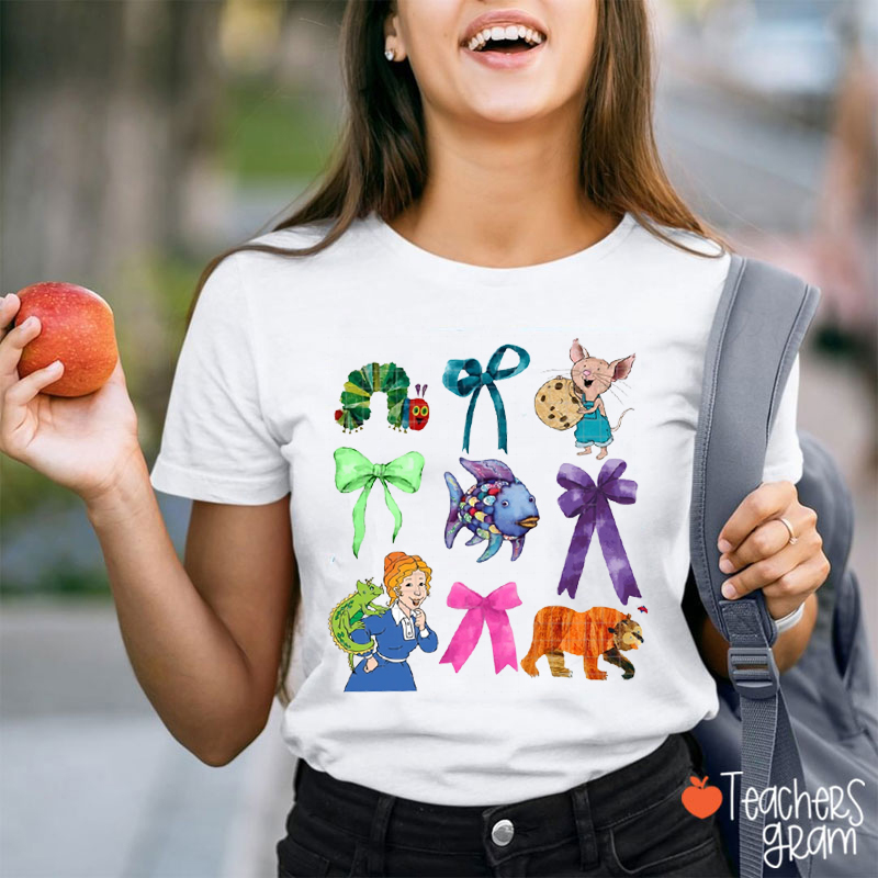 I Still Read Children's Book Cute Cartoon Icon Teacher T-Shirt