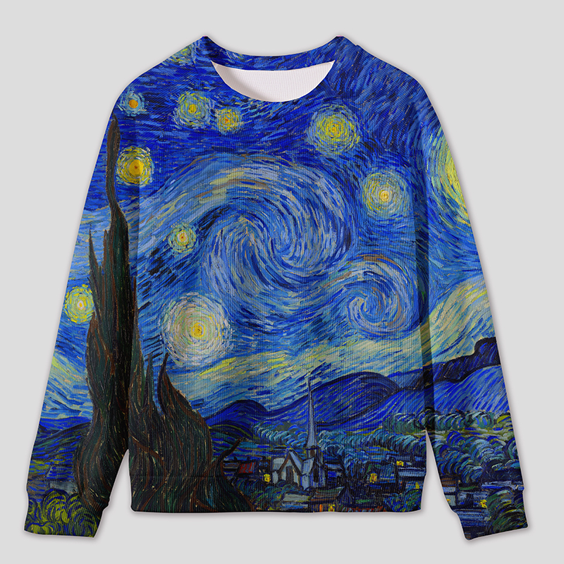 Van Gogh Starry Night Teacher Knit Sweatshirt