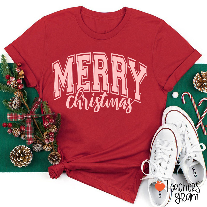 Arch design Merry Christmas Teacher T-Shirt