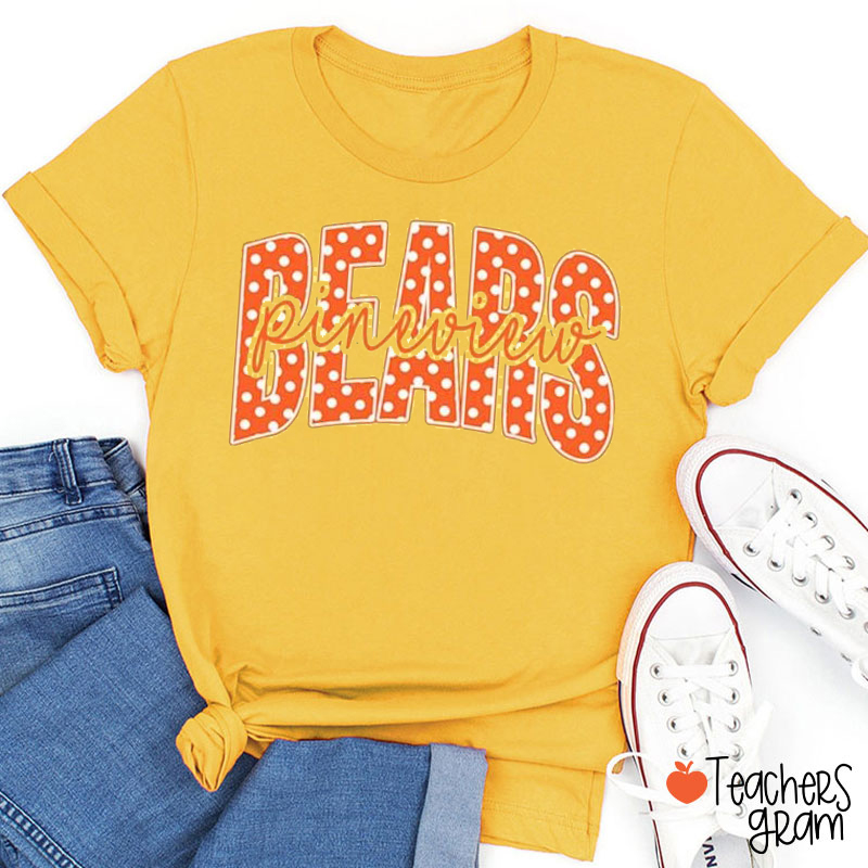 Personalized Mascot Fluorescent Color Teacher T-Shirt