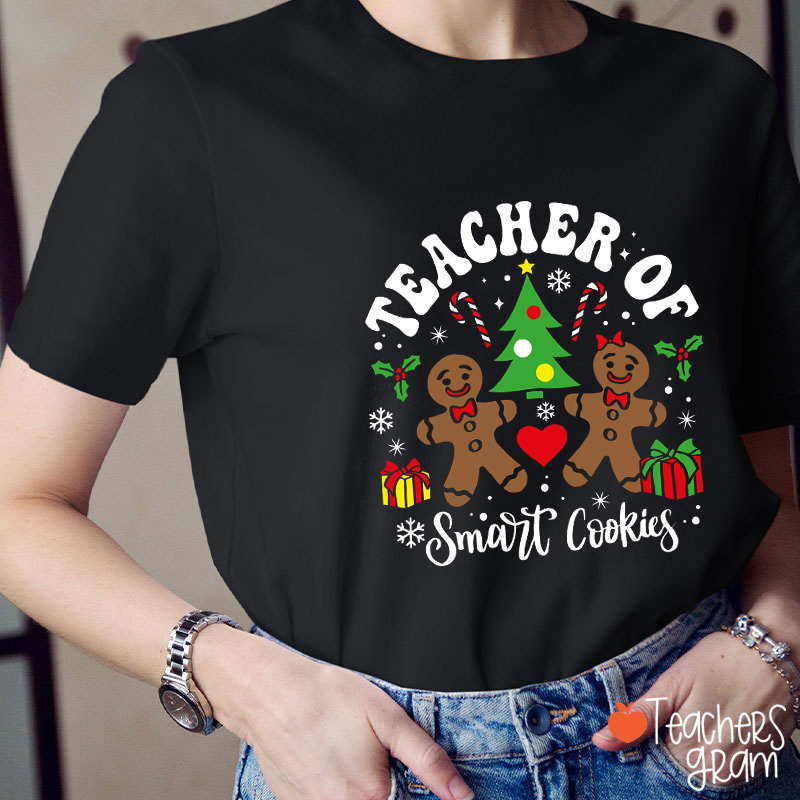 Teacher Of Smart Cookies Christmas Teacher T-Shirt