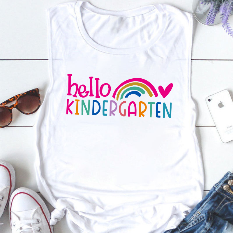 Personalized Hello Teacher Tank Top