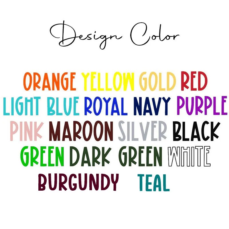 Personalized Colorful Glitter Letters Stacked Arrangement Teacher Printed Super Soft Two Sided T-Shirt