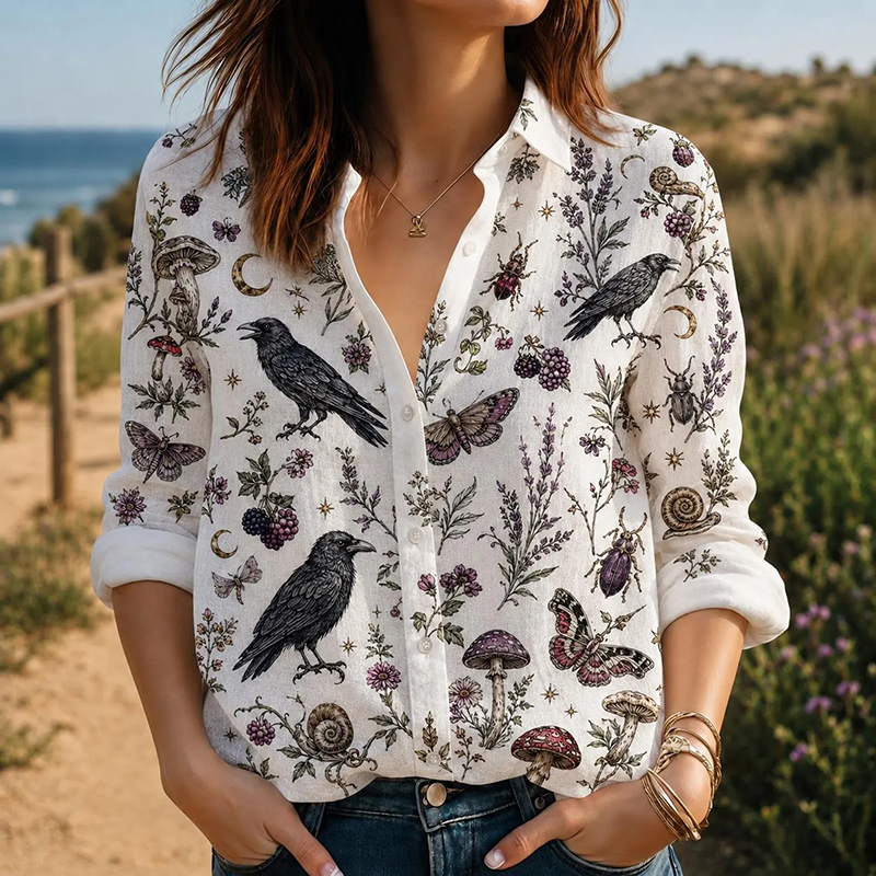 Enchanted Fauna And Flora Teacher Long Sleeve Shirt