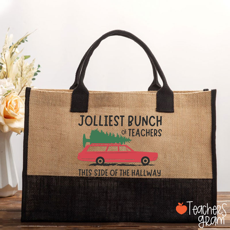 Jolliest Bunch Of Teachers This Side Of The Hallway Teacher Cotton Tote Bag