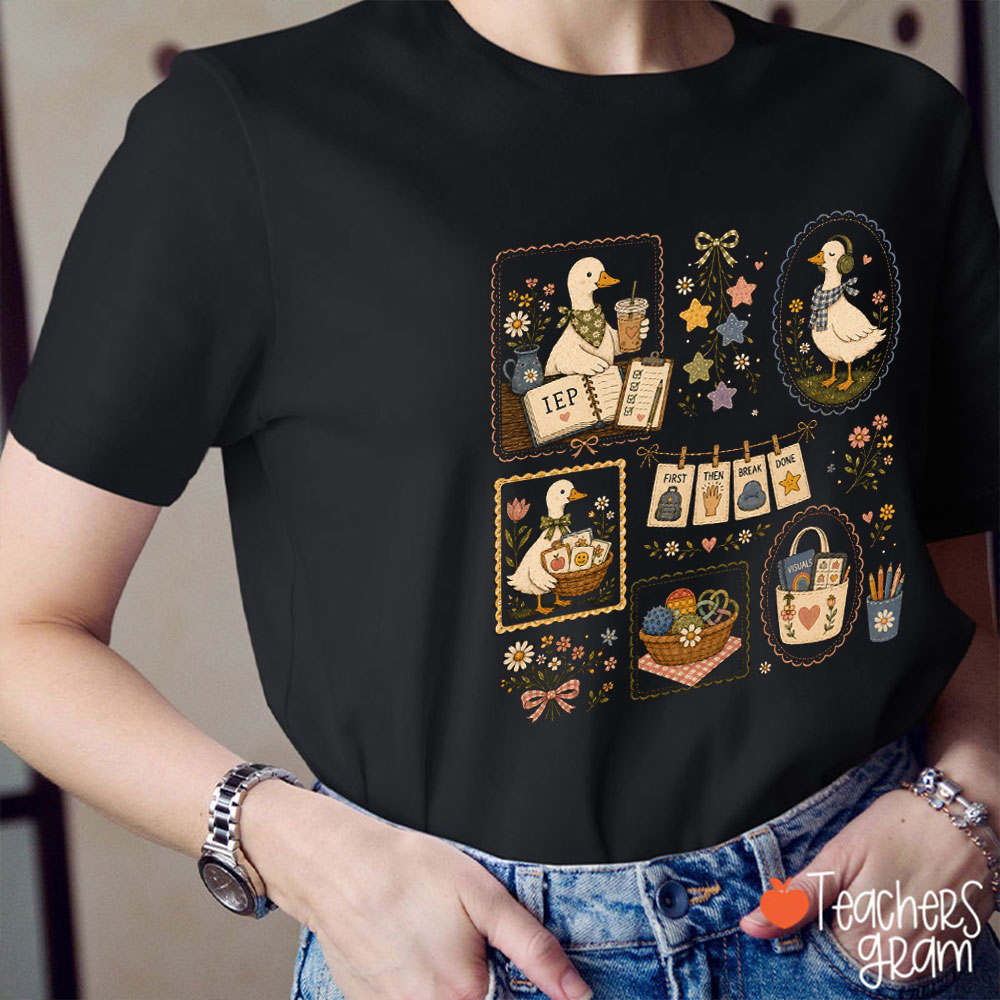 Vintage Style Duck SPED Teacher T-Shirt