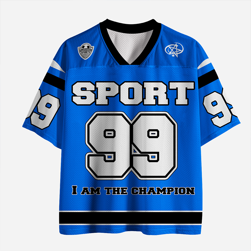 Personalized Name And Number I Am The Champion Teacher Mesh Jersey