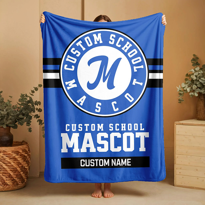 Personalized Mascot School Spirit Teacher Blanket