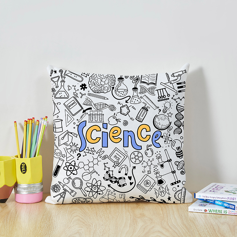 Science Stuff Teacher Two Sided Cushion
