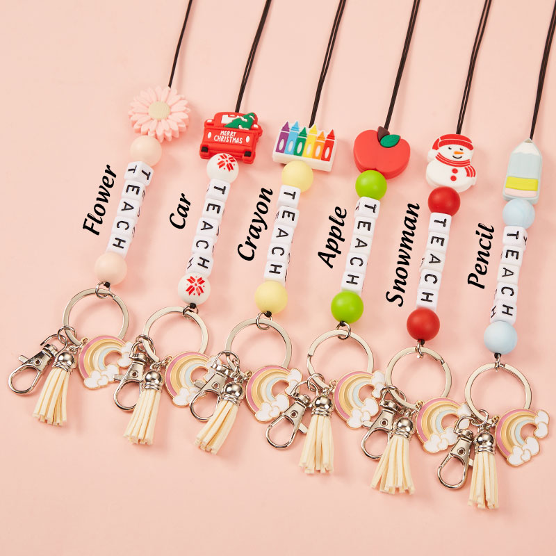 Rainbow Teach Teacher Lanyard