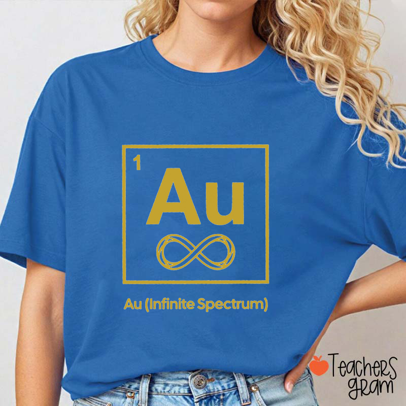 Au Gold Infinite Spectrum Teacher T-Shirt