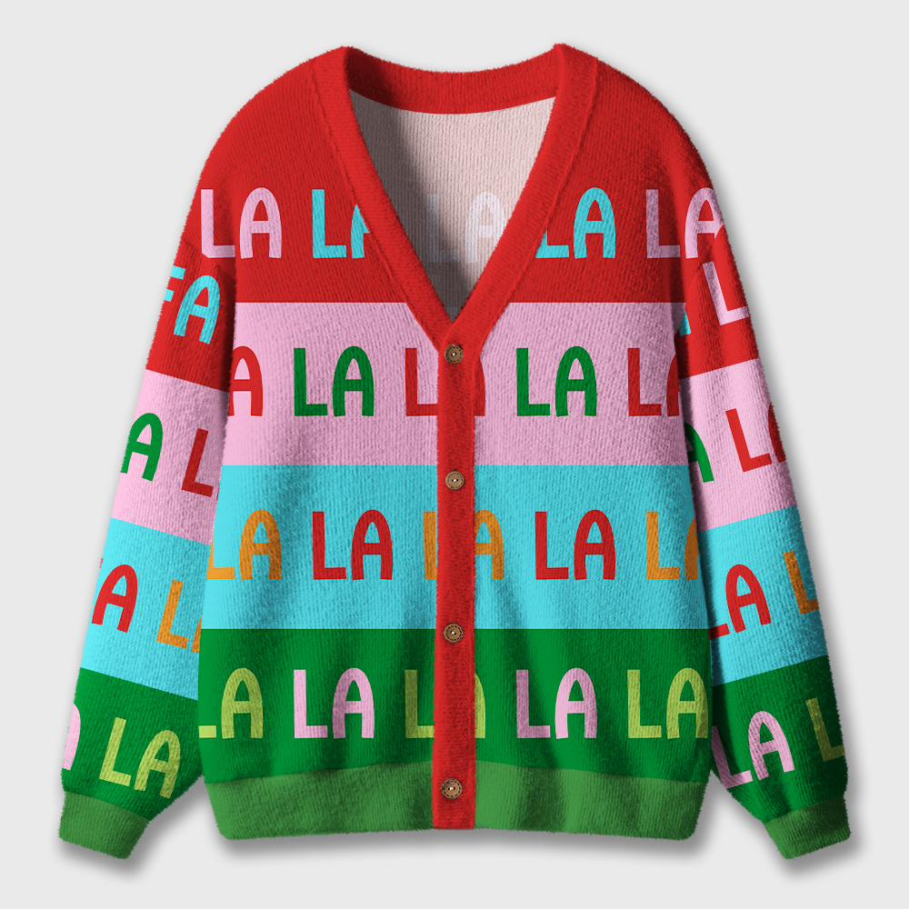 Christmas FA LA LA LA LA Teacher Ugly Cardigan Sweaters