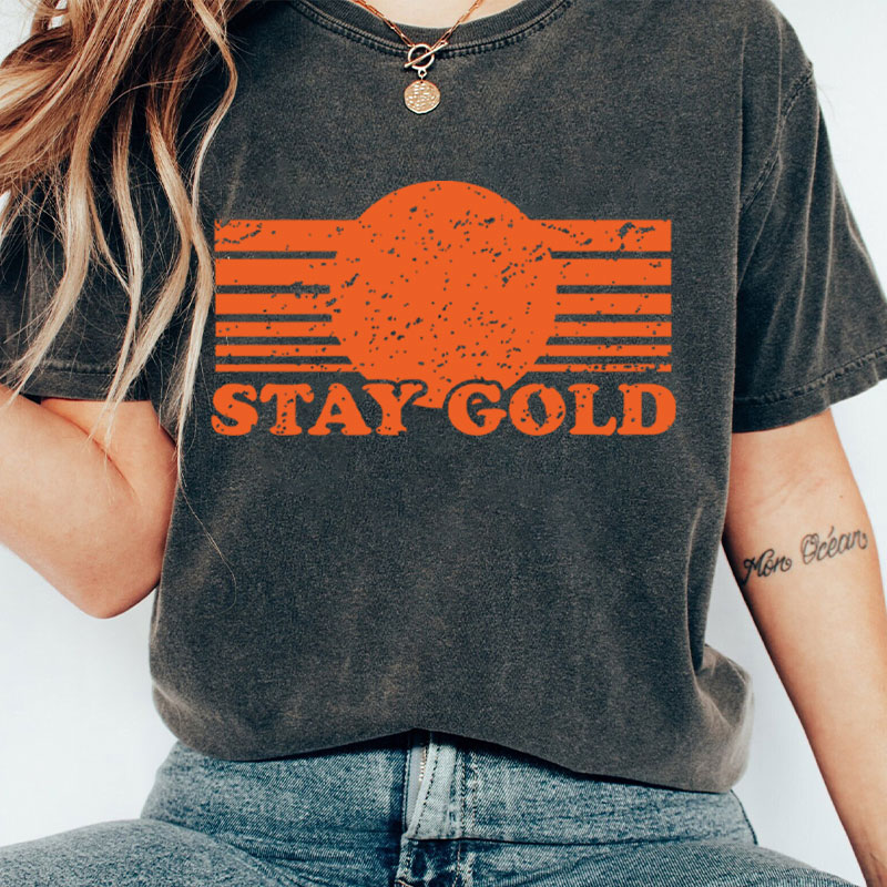 Stay Gold Teacher Washed T-Shirt