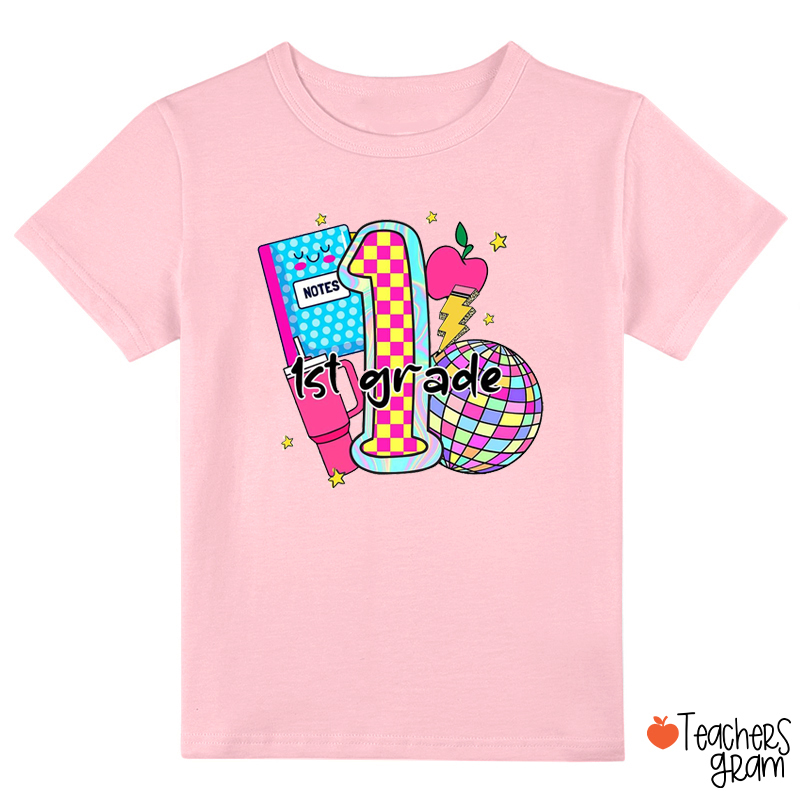 Personalized Grade Notebook Light Ball Water Cup Apple Pencil Class T-Shirt