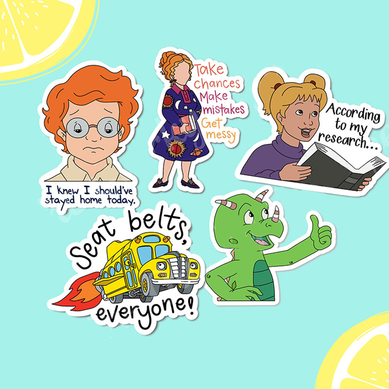 School Bus Teacher Stickers