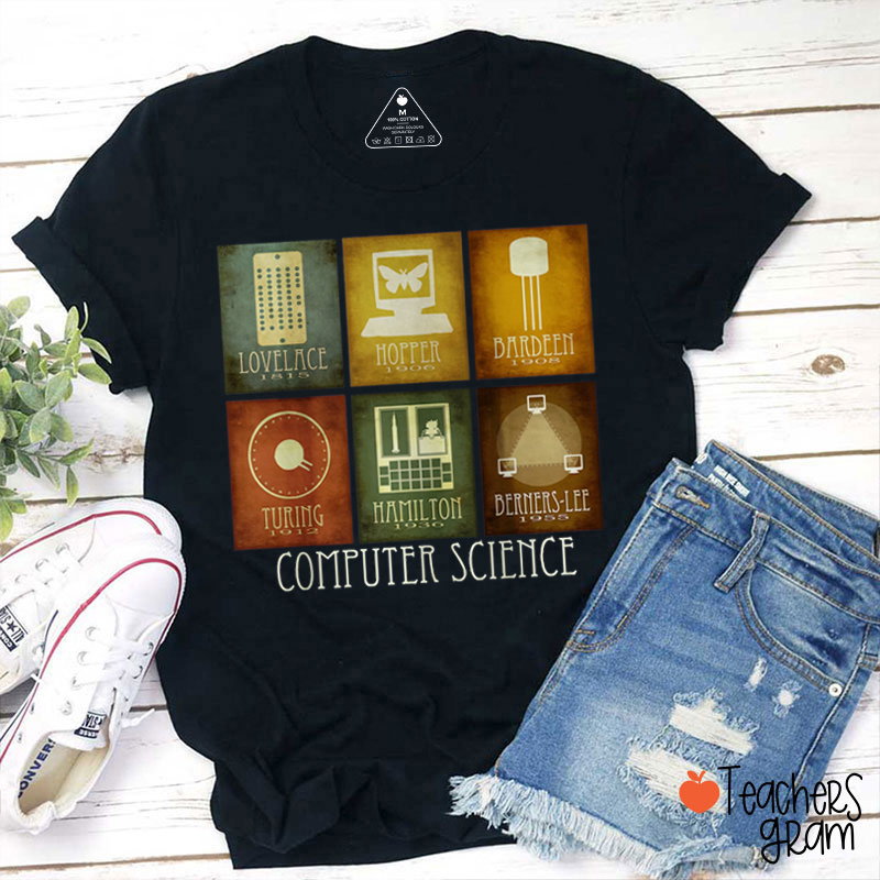 Retro Style Computer Science Teacher T-shirt