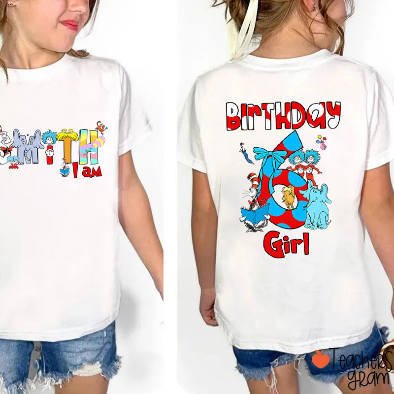 Personalized Girl Or Boy Birthday Class Two Sided T-Shirt