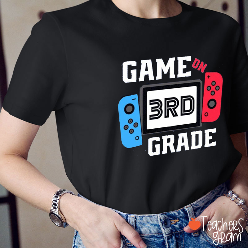 Personalized Grade Game Consoles Teacher T-Shirt