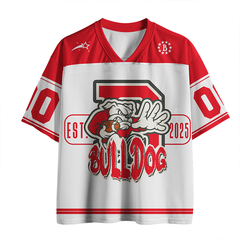 Personalized Number Bulldogs Teacher Mesh Jersey