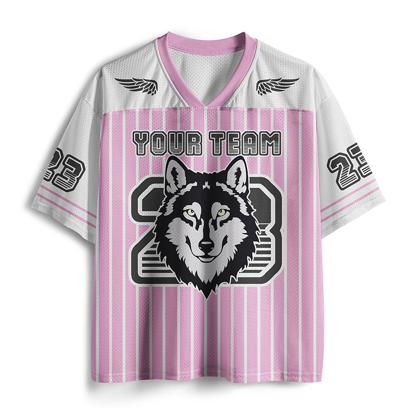 Personalized Retro Style Mascot Stripes And Wings Teacher Mesh Jersey