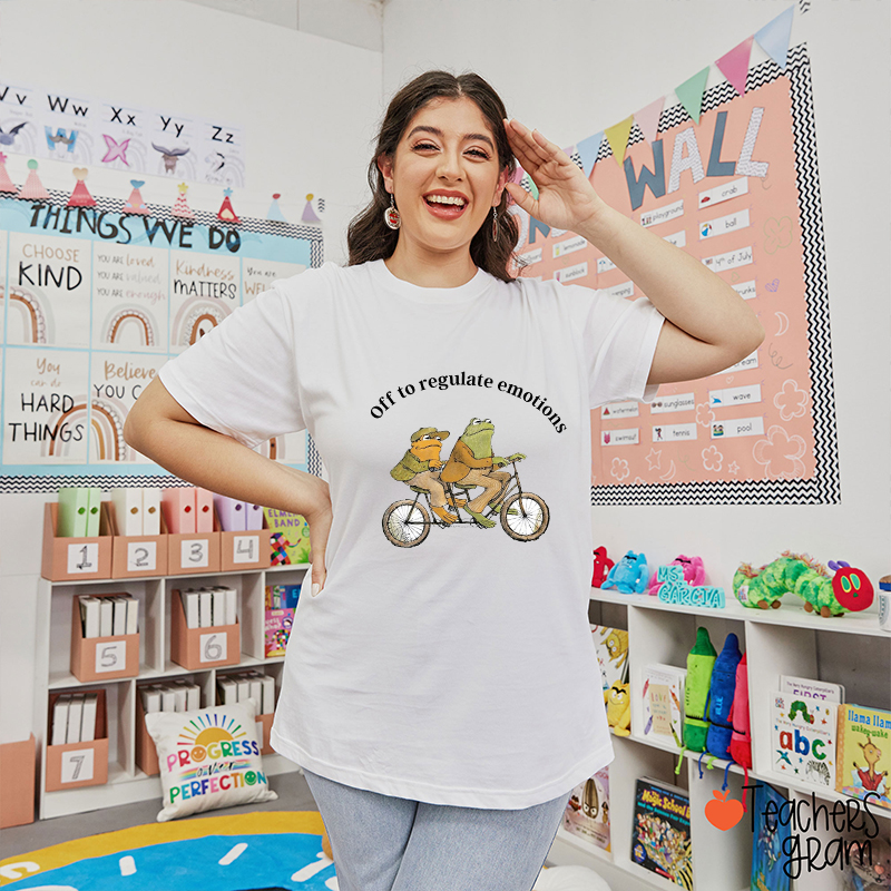 Off To Regulate Emotions Frog Teacher T-Shirt
