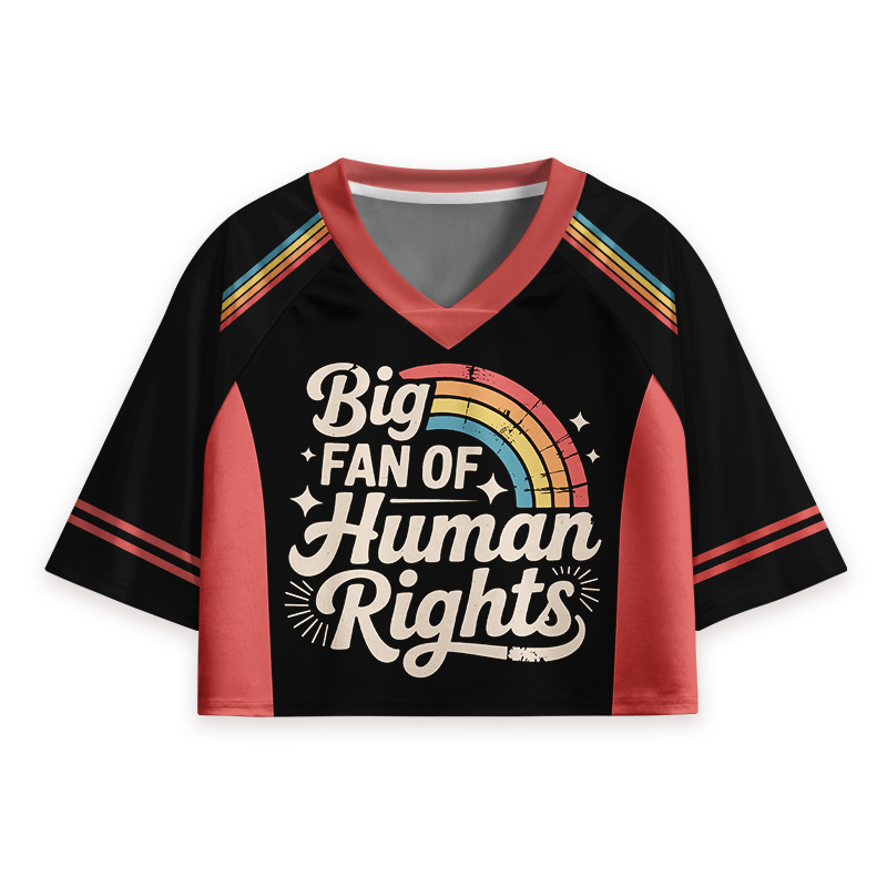 Big Fan Of Human Rights Teacher Crop Jersey