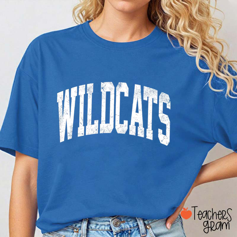 Personalized Mascot School Spirit Arched Design Teacher T-Shirt